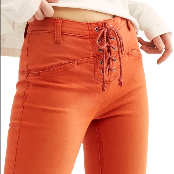 Free People Denim - Free People Lace up bootcut jeans